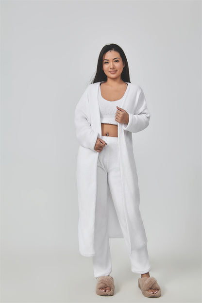 "3-Piece Cozy Lounge Set – Soft, Warm & Stylish Pajama Set for Women"