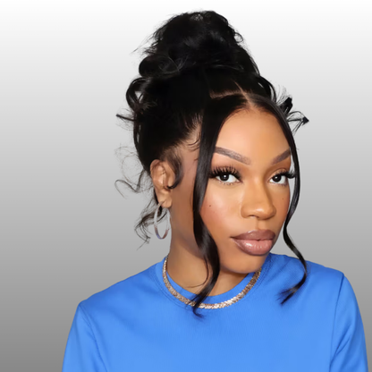 Side view of Body Wave 360 Lace Frontal Wig – Natural Pre-Plucked Hairline
