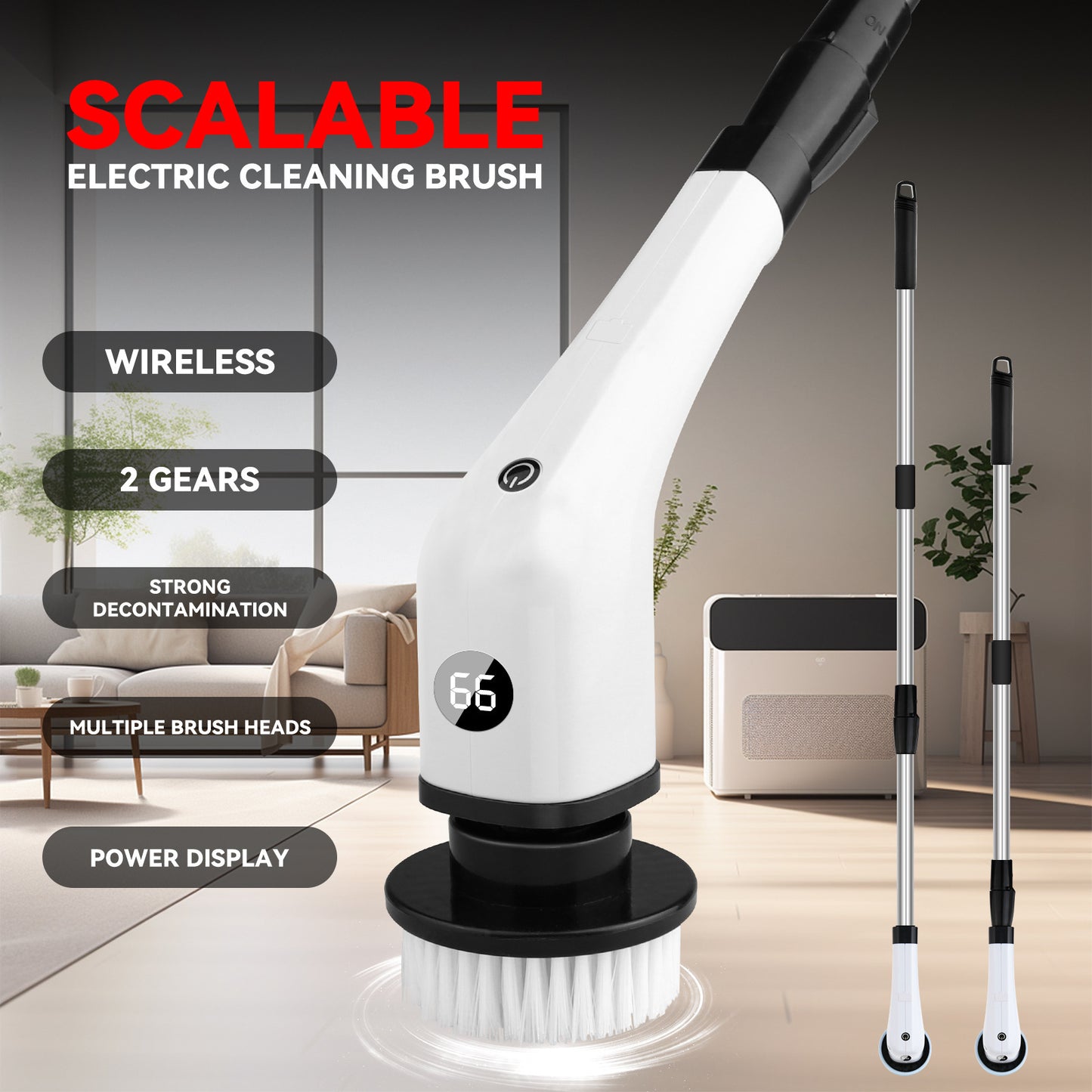 "SparkleScrub 7-in-1 Electric Cleaning Brush – Powerful Multi-Functional Spin Scrubber for Toilet, Bathroom & Home!"