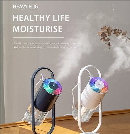 "Magic Shadow USB Humidifier & Air Purifier with Night Light Projection - Ultrasonic Mist Maker for Home, Office, Car"