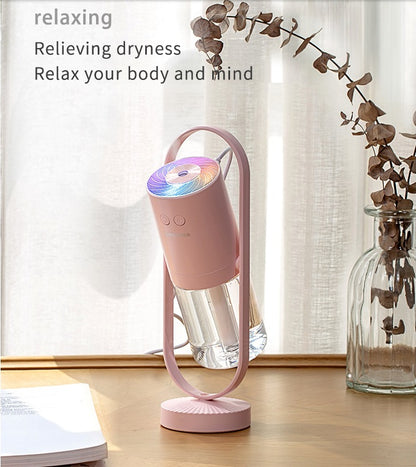 "Magic Shadow USB Humidifier & Air Purifier with Night Light Projection - Ultrasonic Mist Maker for Home, Office, Car"