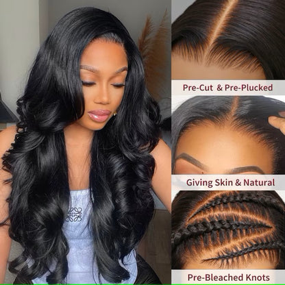 Model wearing ODIONE INVISIWAVE wig – flawless salon-style finish with drawstring fit