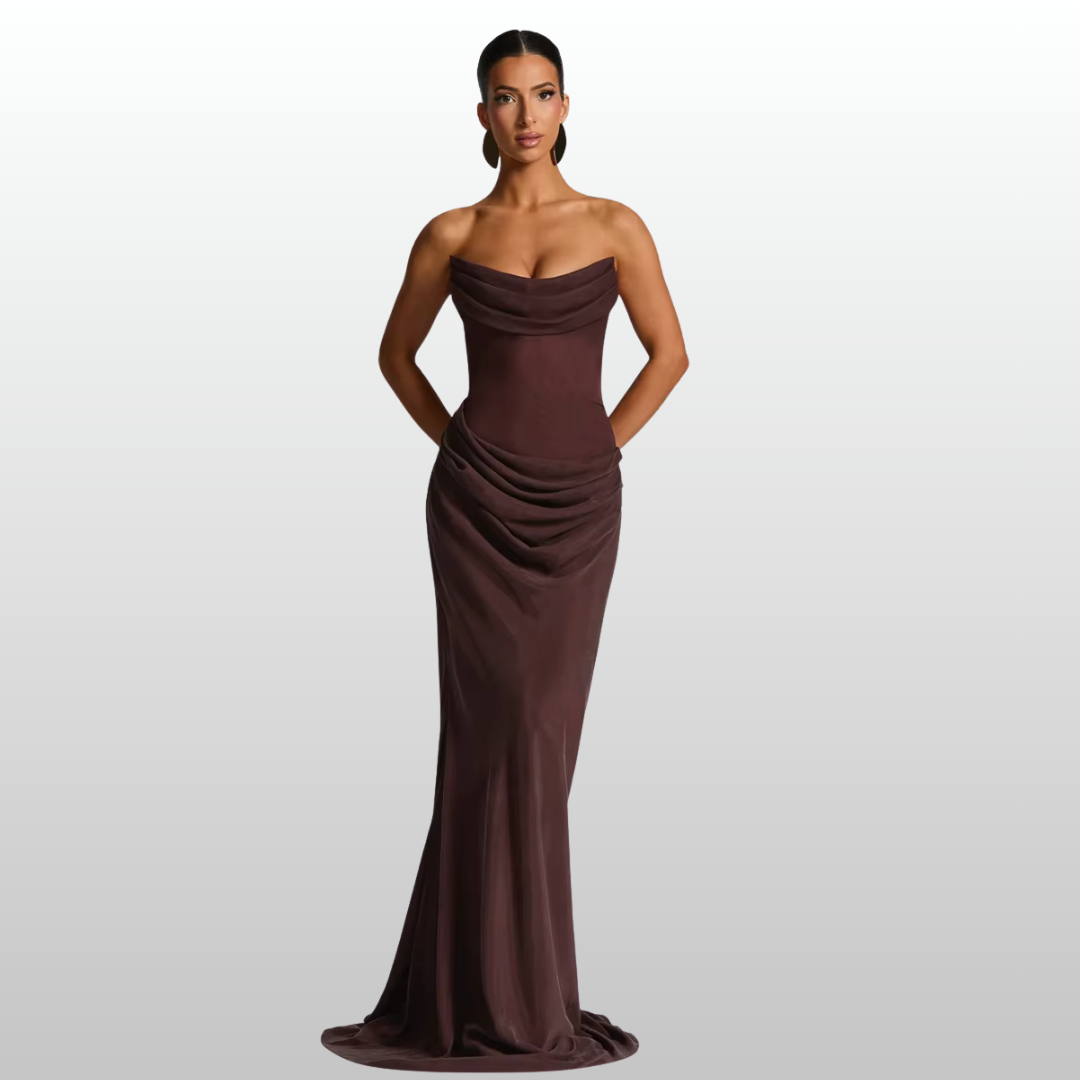 elegant backless maxi dress