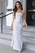 Midnight Glimmer Dress: Dazzling Backless Gown for Unforgettable Nights