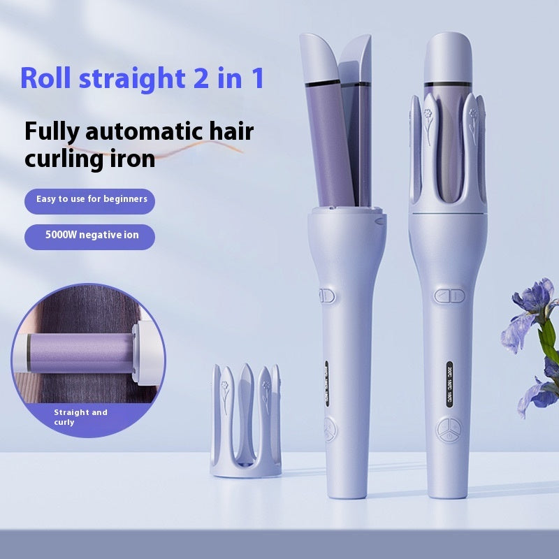 "2-in-1 Auto Hair Curler & Straightener – Fast-Heating Ceramic, Frizz-Free Styling"