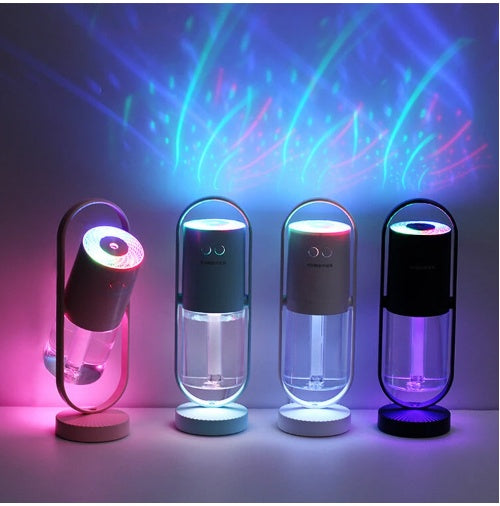 "Magic Shadow USB Humidifier & Air Purifier with Night Light Projection - Ultrasonic Mist Maker for Home, Office, Car"