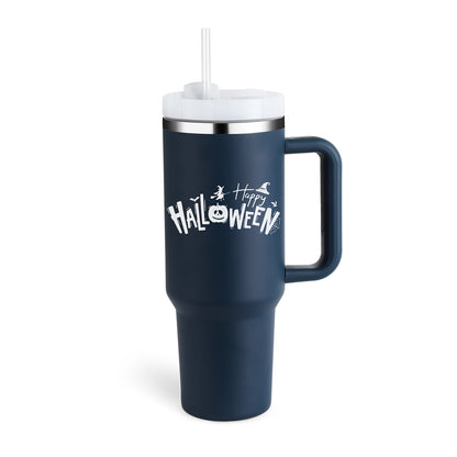 Valentine's Special: 40oz Insulated Stainless Steel Tumbler – Spill-Proof Travel Mug with Handle & Straw