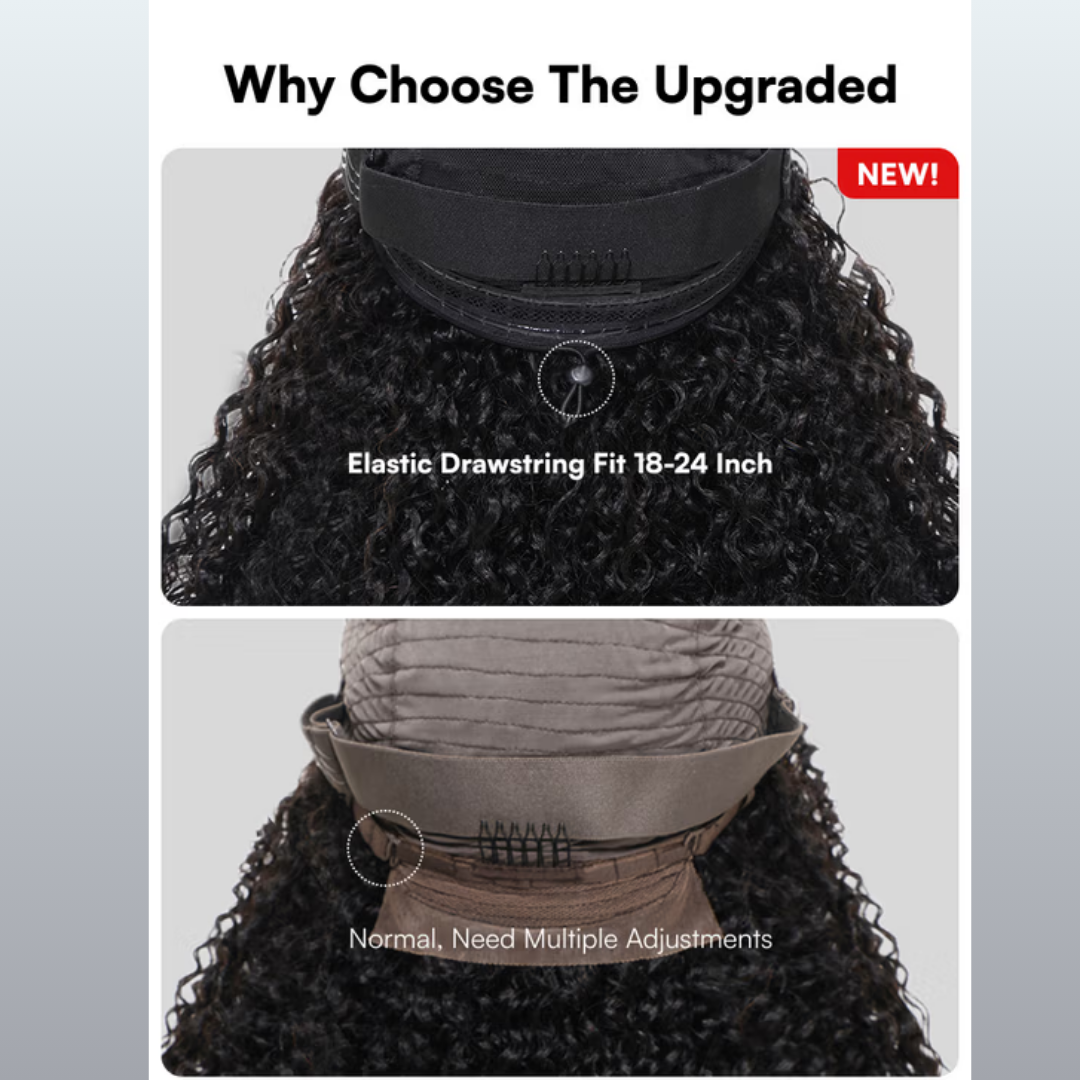 Bella Ombre Jerry Curly V Part Wig – Chestnut Brown Glueless Human Hair | ODI-ONE FASHION
