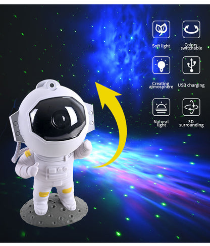 Astronaut Galaxy Star Projector - LED Starry Sky Night Light for Bedroom & Home Decor, Relaxing Gift Idea