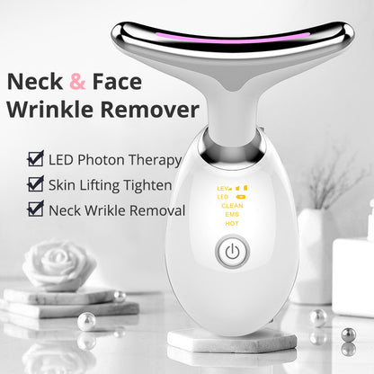 "EMS Thermal Neck Lifting & Tightening Massager – Electric Microcurrent Wrinkle Remover for Smooth Skin"