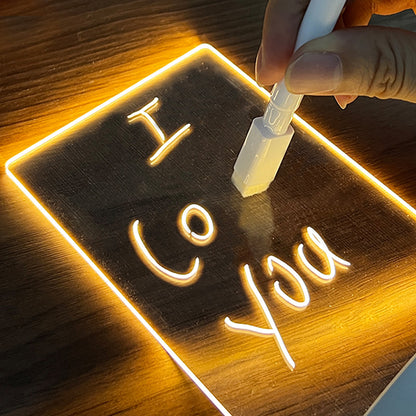 "LED Message Board Night Light – USB-Powered Creative Note Board with Pen, Perfect Gift for Kids & Loved Ones"