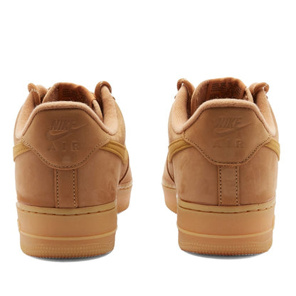 Nike Air Force 1 ’07 Flax Wheat Premium Nubuck Sneakers with Gum Sole
