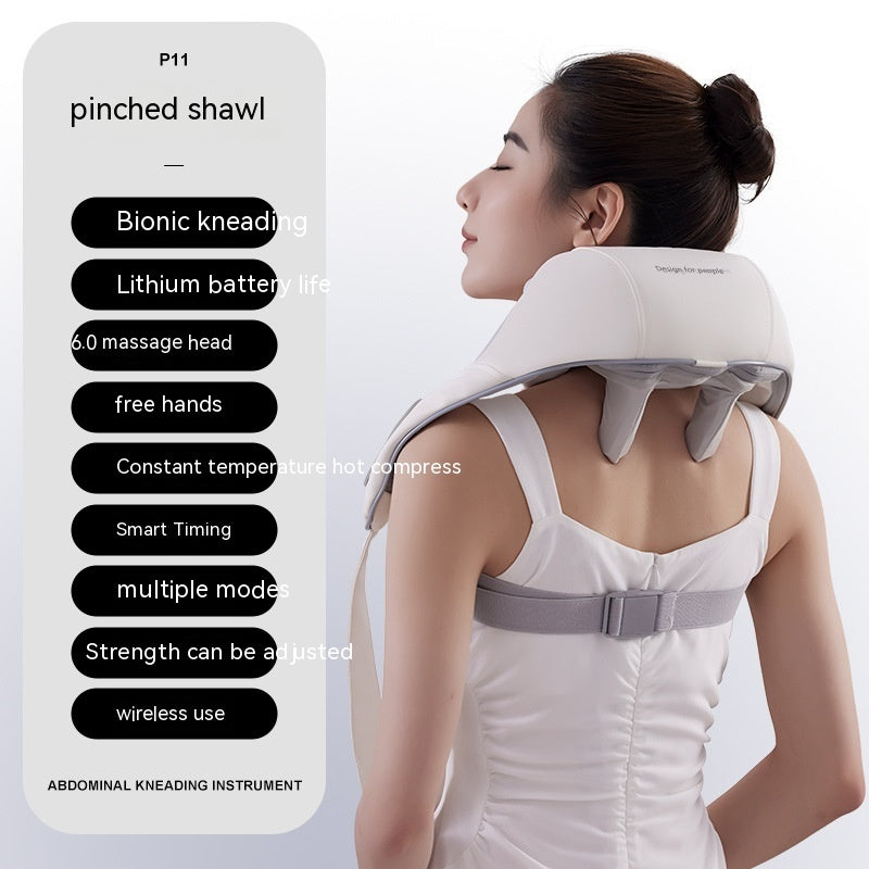 "TheraClip™ Rechargeable Neck & Shoulder Massager – Deep Kneading & Heat Therapy"