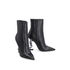 Aurelia 105mm Opyum Boots – Luxury Saint Laurent Black Patent Leather Heels with Monogram YSL Heel
