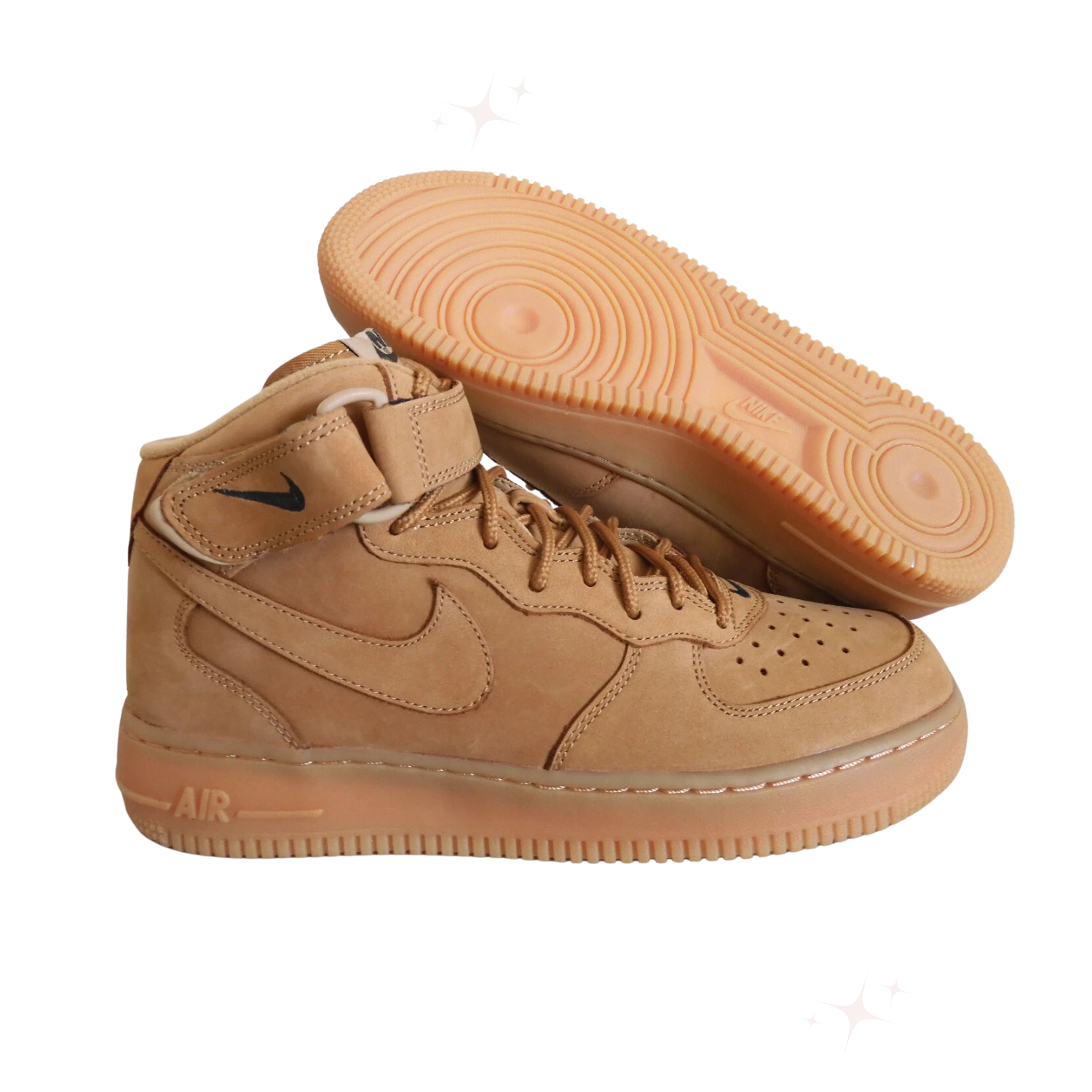 Durable rubber sole and premium leather upper Nike Air Force 1  