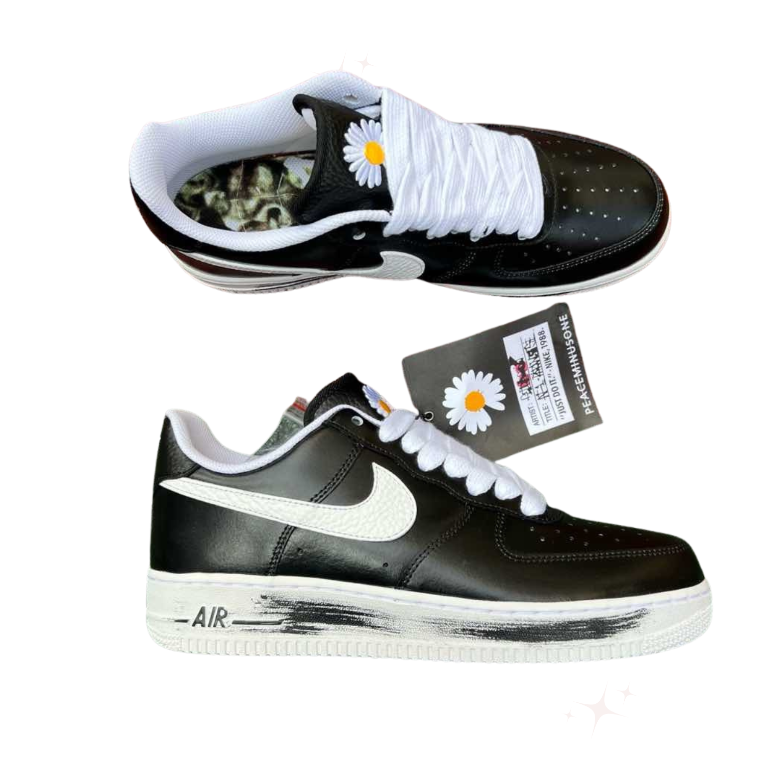 Black Air Force 1 With White Underlayer | Best Products For Para-Noise