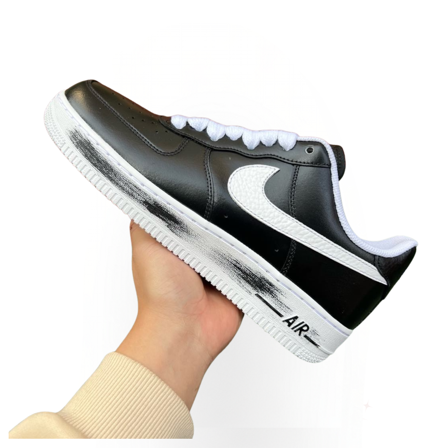 Black Air Force 1 With White Underlayer | Best Products For Para-Noise