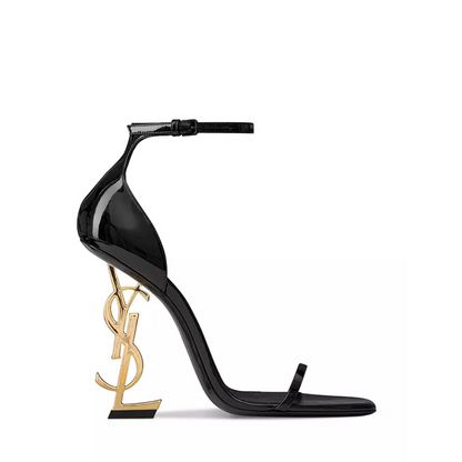 Saint Laurent Opyum Sandals Women's Patent Leather Iconic YSL Heel – Luxury Designer Heels
