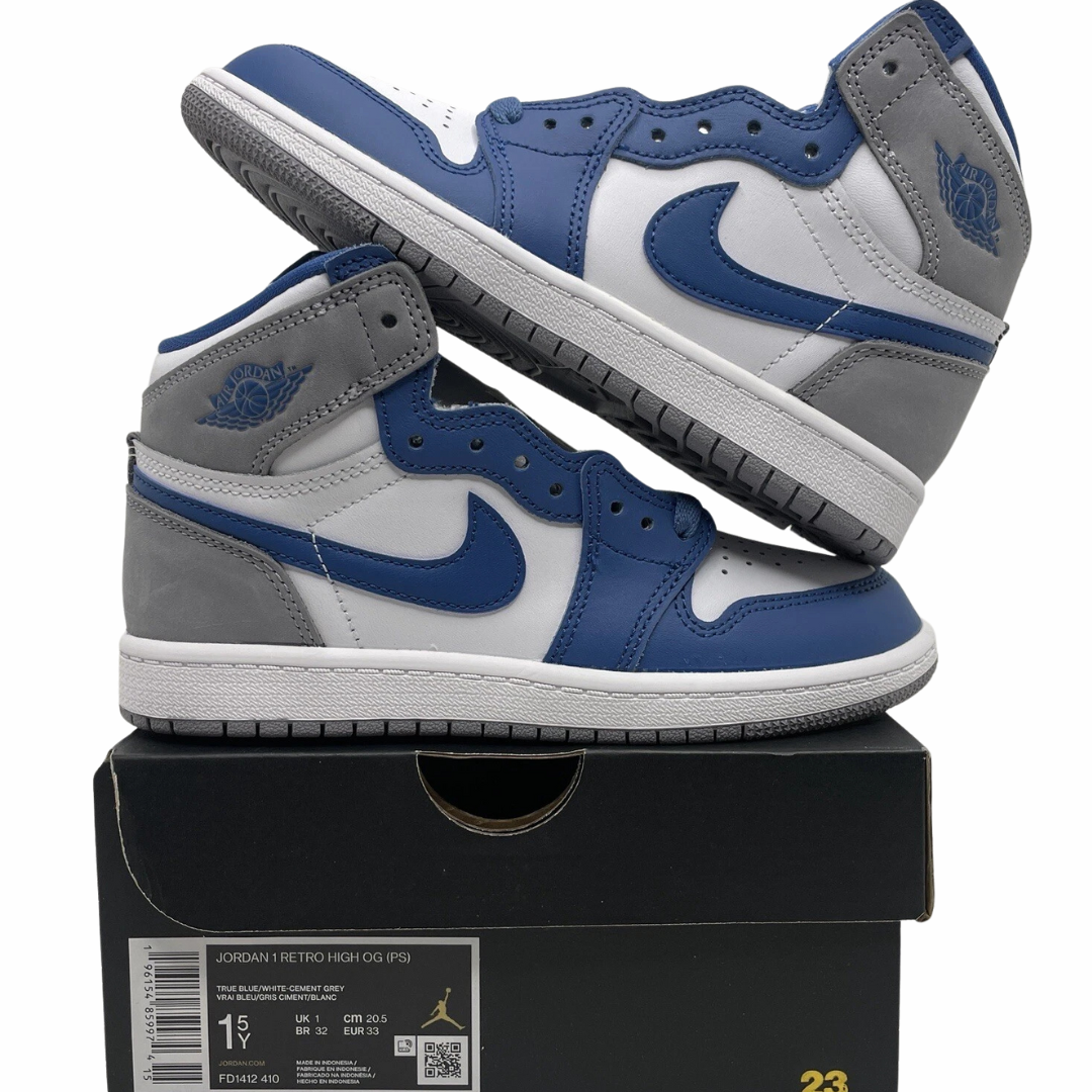
Air Jordan 1 Retro High OG True Blue DZ5485-410 top view