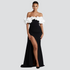 Elevate Your Style with the Noirel Elegant Maxi Dress – Timeless Two-Tone Chic