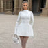 Sexy long sleeve A-line bodycon party dress