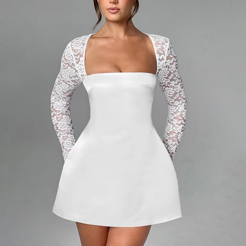 Isla Mini Dress – Elegant Ivory Mini Dress for Women
