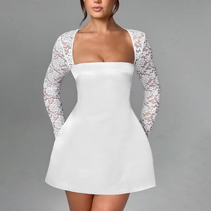 Isla Mini Dress – Elegant Ivory Mini Dress for Women
