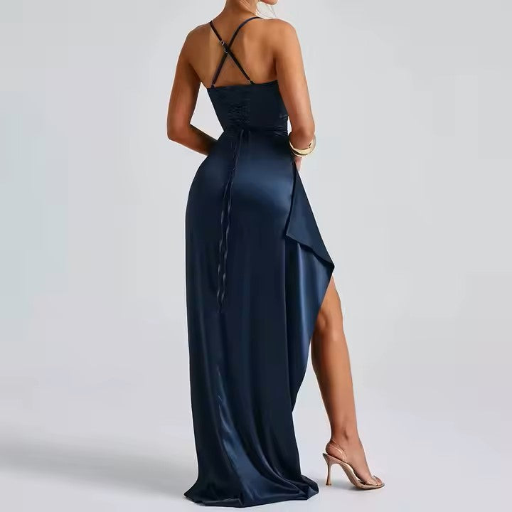 Satin Royal Blue Dress