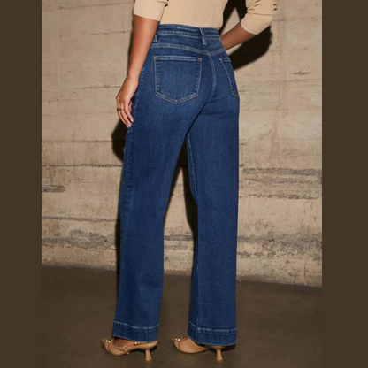 Back view of Skyline wide leg jeans