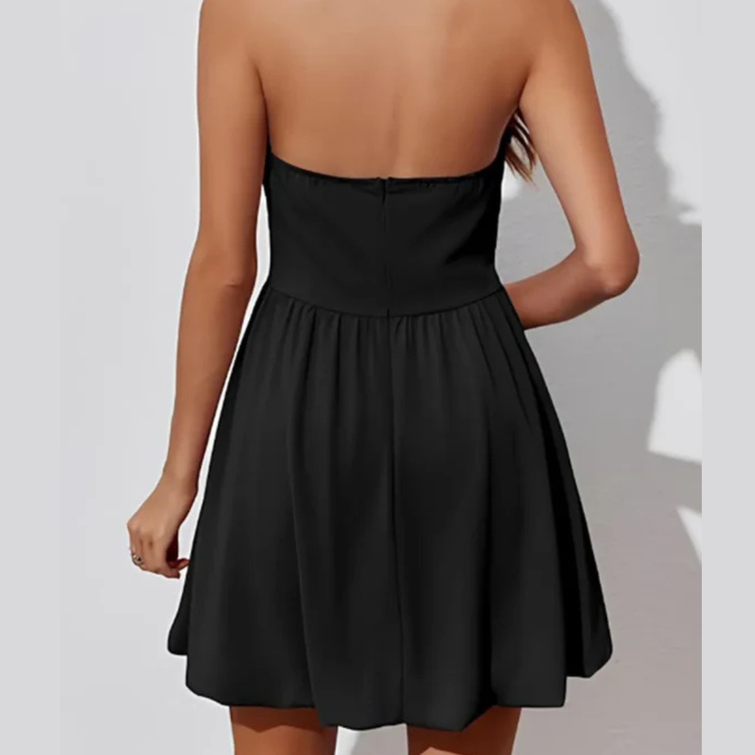  Back view showing body-hugging silhouette 