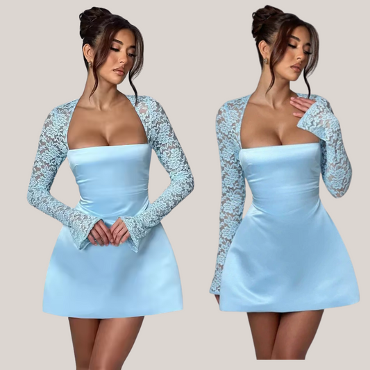 Isla Mini Dress – Elegant Ivory Mini Dress for Women
