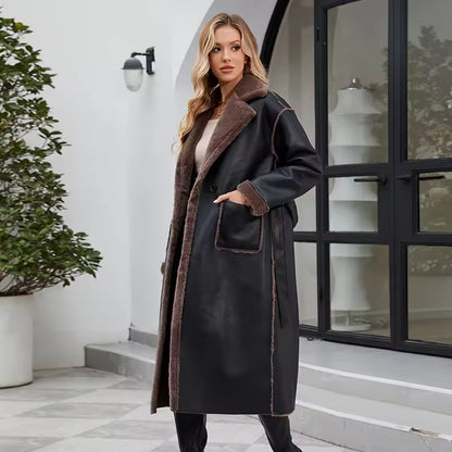 Valentina Leather Fur Coat