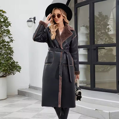 Valentina Leather Fur Coat