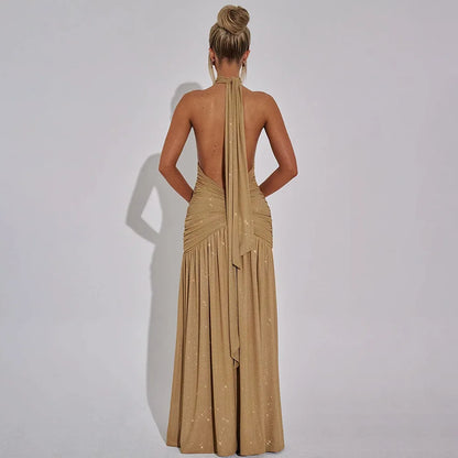 Back detail of the glamorous evening gown  