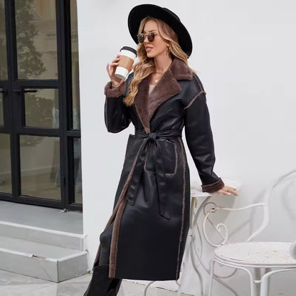 Valentina Leather Fur Coat