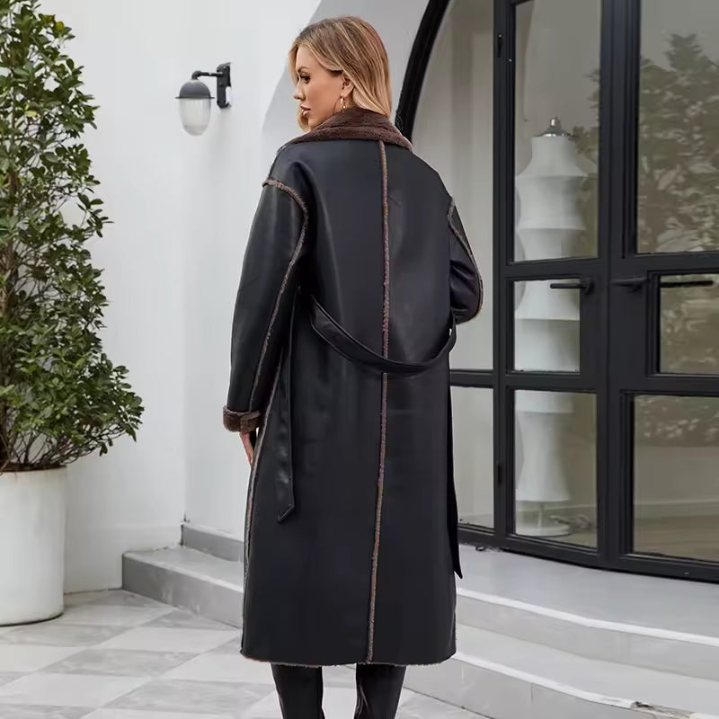 Valentina Leather Fur Coat