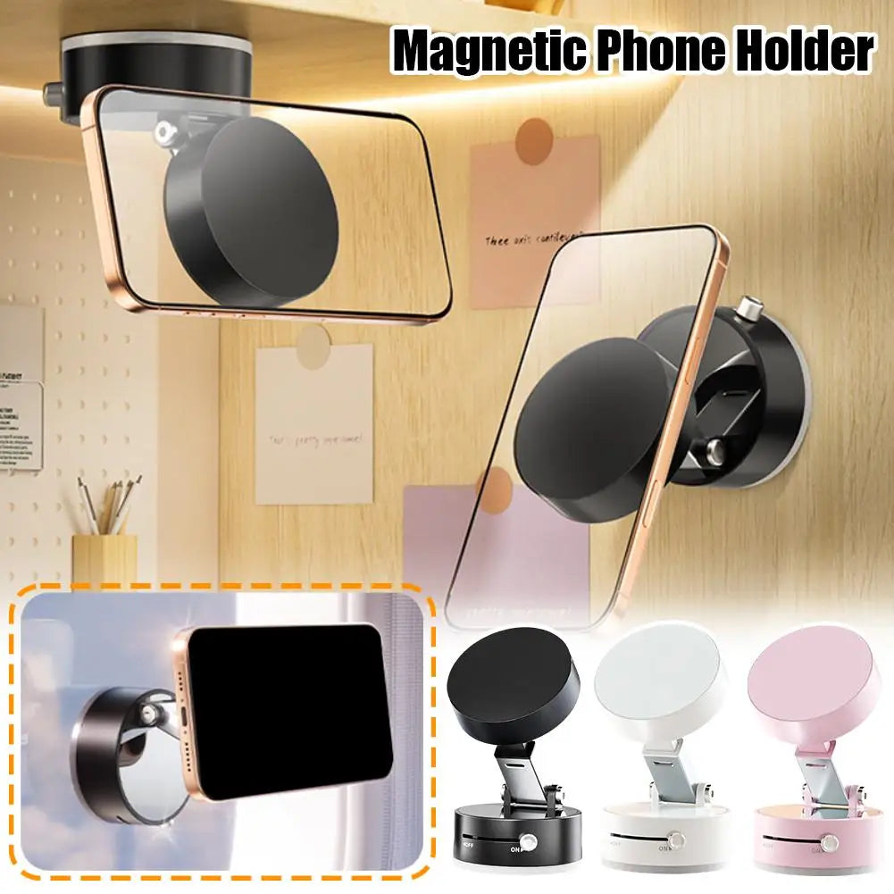 2-in-1 Magnetic Suction Phone Holder | Foldable & Multi-Use