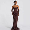 elegant backless maxi dress