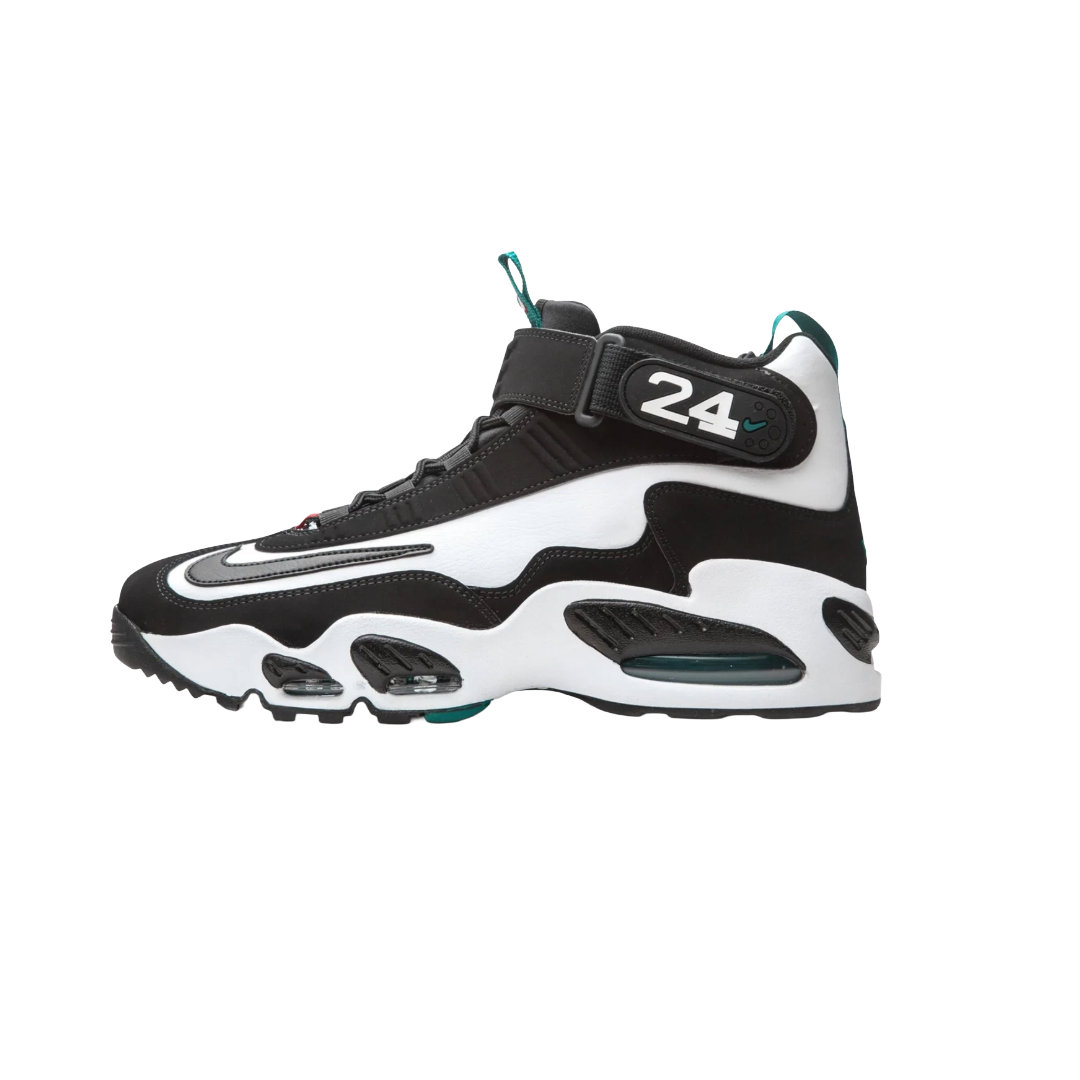 Nike Air Griffey Max 1 Freshwater Men's Sneakers – Side View
Nike Air Griffey Max 1 DD8558-100 Retro Shoe
Classic Freshwater Nike Air Griffey Max 1 – Top and Back View
