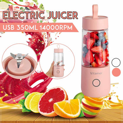 FreshBlend 350: Portable USB Rechargeable Blender & Juicer – Smoothies, Slushies & More