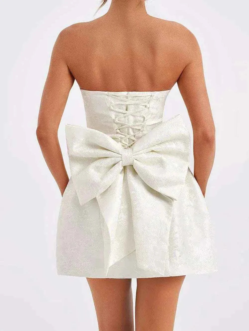 Satin Lace-Up Mini Dress – Unleash Your Inner Elegance