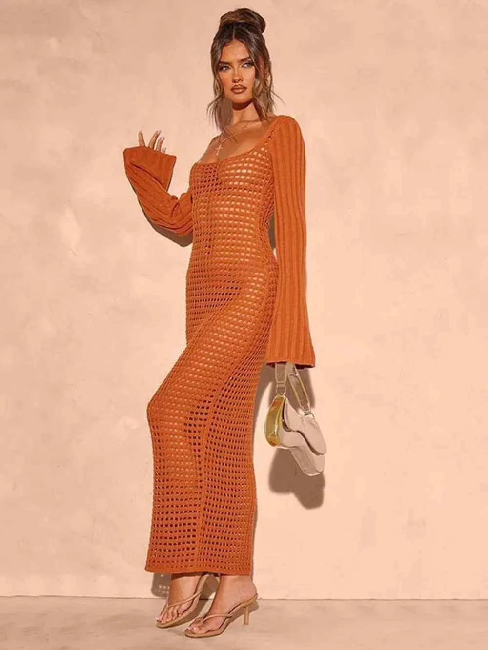 Chic Openwork Cover-Up Dress: Elevate Your Style with Effortless Elegance