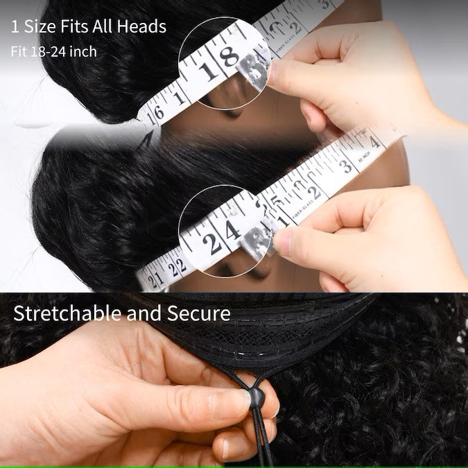 Close-up of Invisiknots and HD lace hairline – glueless install, realistic scalp effect

