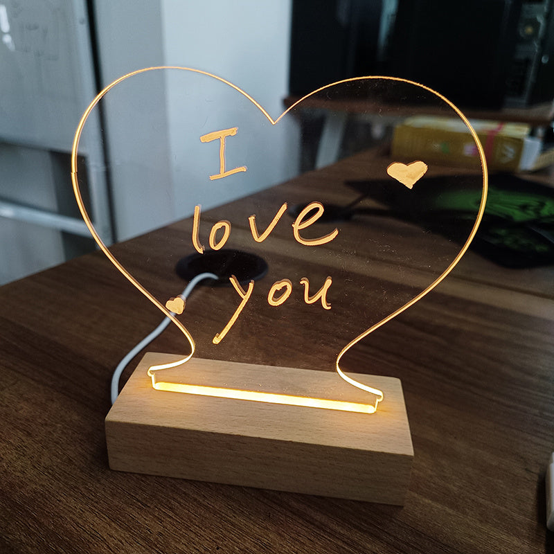 "LED Message Board Night Light – USB-Powered Creative Note Board with Pen, Perfect Gift for Kids & Loved Ones"