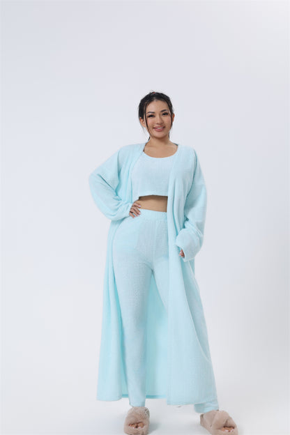 "3-Piece Cozy Lounge Set – Soft, Warm & Stylish Pajama Set for Women"