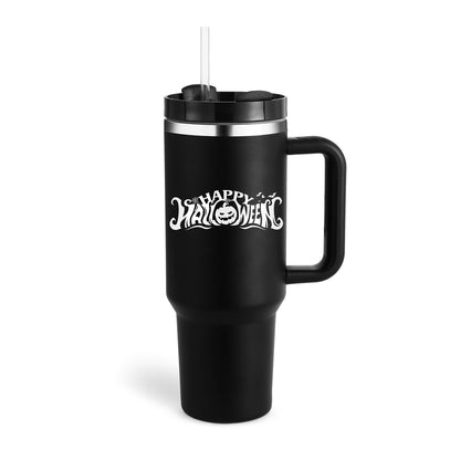 Valentine's Special: 40oz Insulated Stainless Steel Tumbler – Spill-Proof Travel Mug with Handle & Straw