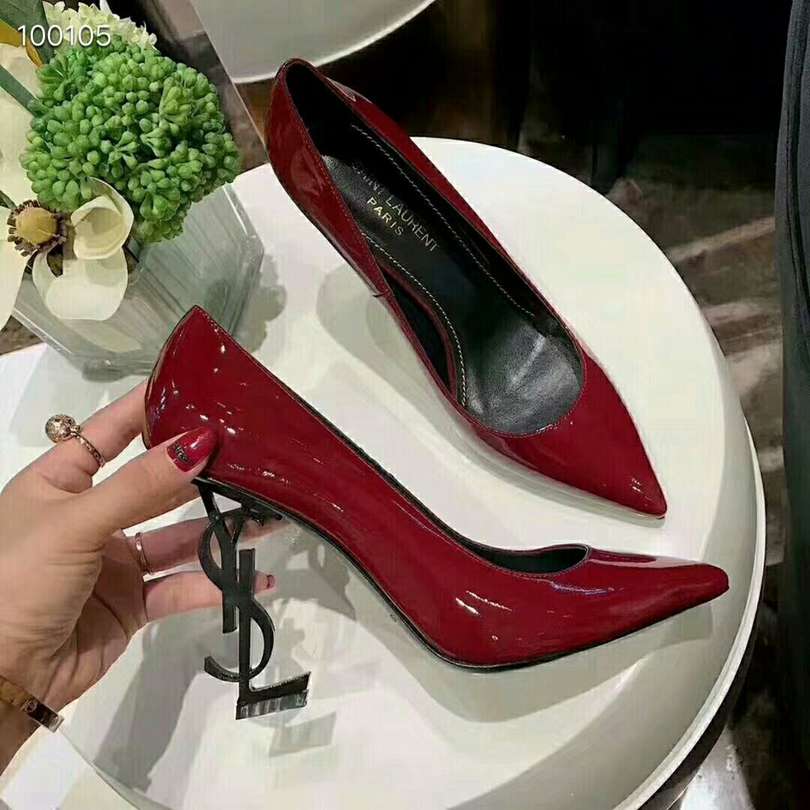 YSL Celeste red mid-heel sandal – elegant and bold