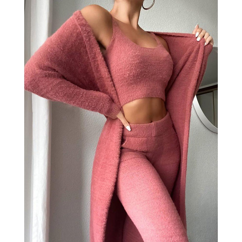 "3-Piece Cozy Lounge Set – Soft, Warm & Stylish Pajama Set for Women"