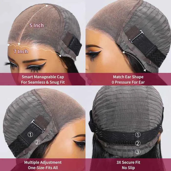 7x5 Reddish Brown Body Wave Wig – Pre-Bleached Knots, Easy Wear &amp; Go!"