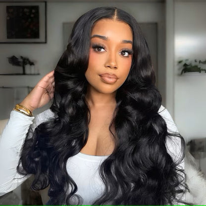 Model wearing ODI-ONE INVISIWAVE wig – flawless salon-style finish with drawstring fit